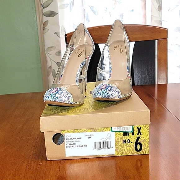 Mix no 6 colorful see through 4 inch heels - Picture 1 of 7